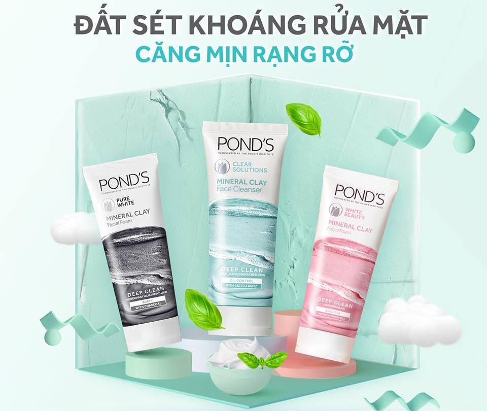 Sữa rửa mặt Pond’s Mineral Clay Face Cleanser