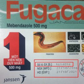 Cách phân biệt thuốc Fugacar giả và thật | Thuốc tẩy giun Fugacar