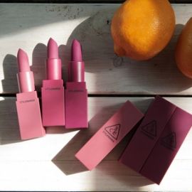 Review 3CE Matte Lip Color Supreme Violet Matte Shades & Swatch 3 màu mới