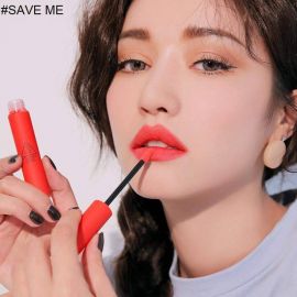 Review Son 3CE Velvet Lip Tint Save Me Màu San Hô Neon