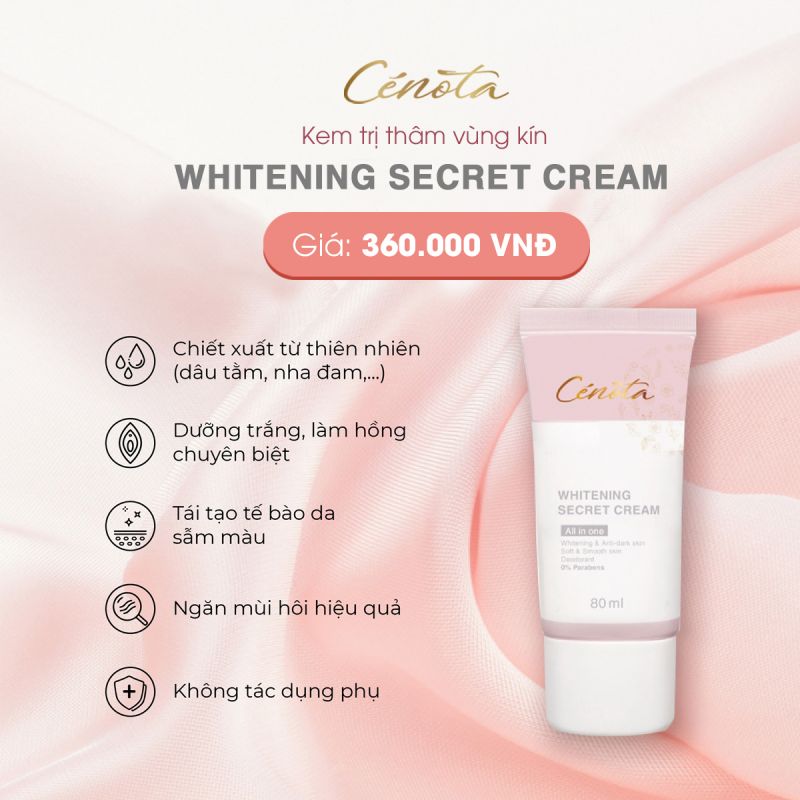 Kem Trị Thâm Se Khít Vùng Kín Cenota Tube Whitening Secret Cream s1