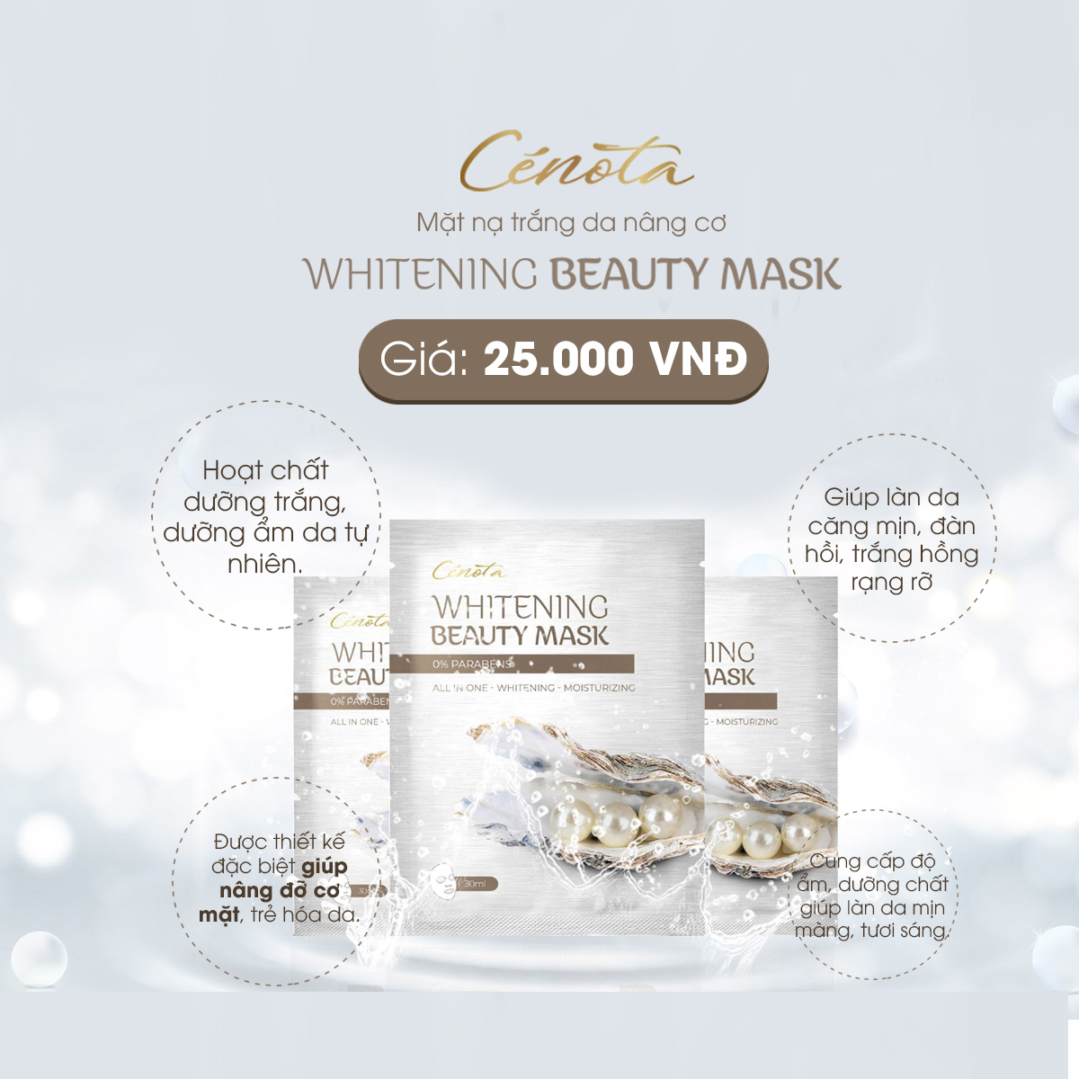 Mặt nạ Cenota Whitening Beauty Mask