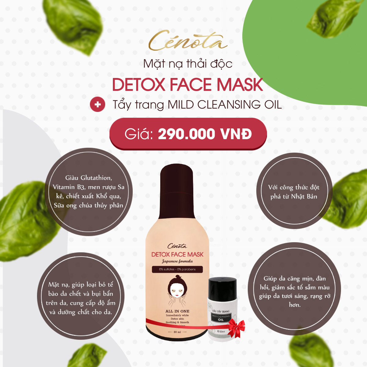 Mặt Nạ Thải Độc Cenota Detox Face Mask