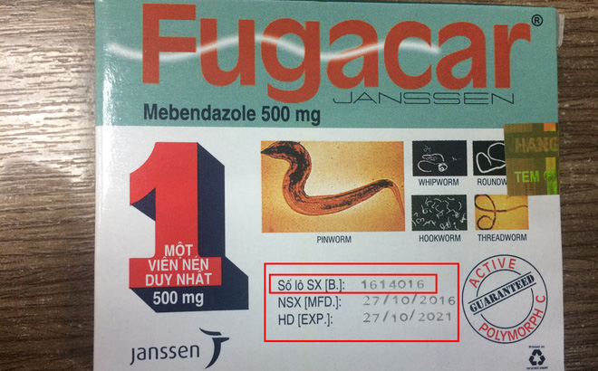 Cách phân biệt thuốc Fugacar giả và thật