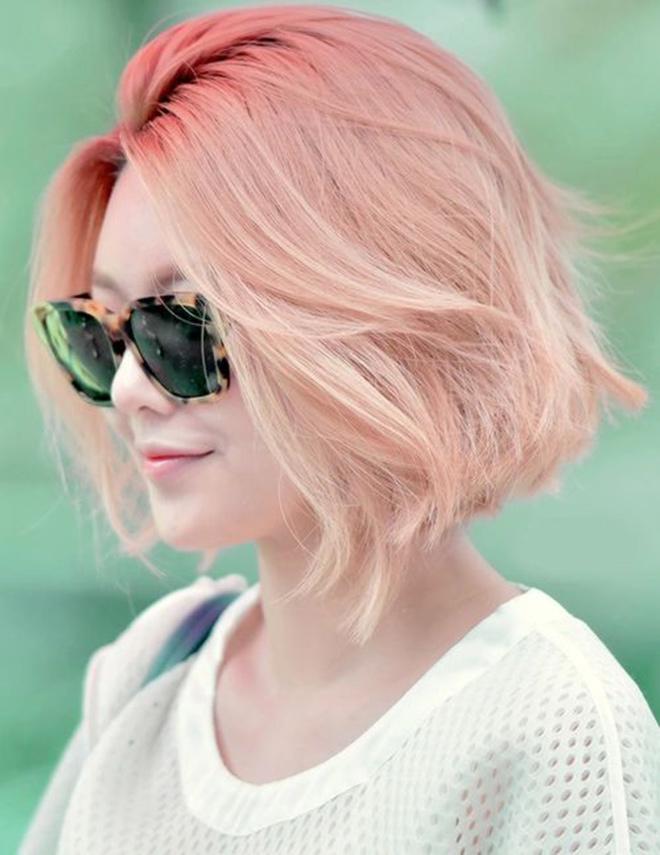 tóc màu hồng cam