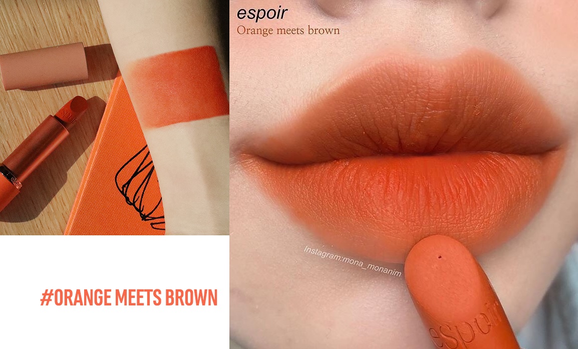 Son Espoir Lipstick No Wear Red Vibe Orange Meets Brown